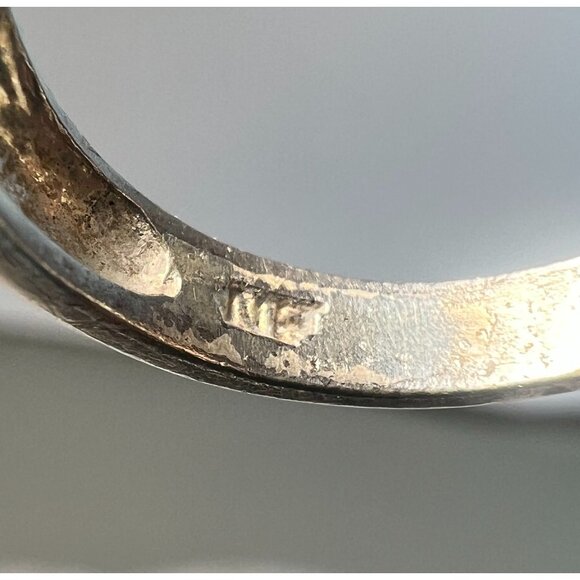 Vtg Sterling Silver Swirl Fluted Domed Band Ring size 5.5 stamped 925 & NF 9.14m - Picture 5 of 12